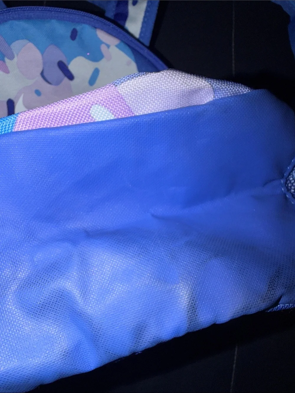 Nike Blue Camo Mini Backpack with Purple and Cream Accents